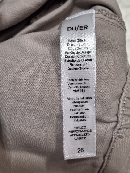 DU/ER Live Lite High Rise Joggers  Beige Zip-Button Ankle Pocket   Women Size 26 - Picture 9 of 16